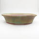 Ceramic bonsai bowl 32.5 x 28 x 8 cm, color brown-green - 1/3