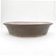 Ceramic bonsai bowl 32.5 x 28.5 x 8 cm, brown-green color - 1/3