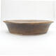Ceramic bonsai bowl 33 x 29 x 8 cm, color brown - 1/3