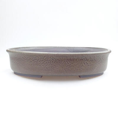 Ceramic bonsai bowl 31.5 x 27.5 x 7.5 cm, brown color - 1