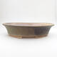 Ceramic bonsai bowl 33 x 29 x 8 cm, color brown-green - 1/3