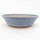 Ceramic bonsai bowl 18 x 18 x 4.5 cm, color blue - 1/3