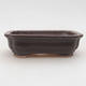 Ceramic bonsai bowl 14 x 11 x 4 cm, color brown - 1/3