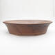 Ceramic bonsai bowl 32.5 x 28 x 7.5 cm, brown color - 1/3