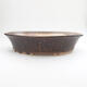 Ceramic bonsai bowl 32.5 x 28 x 8 cm, brown color - 1/3
