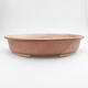 Ceramic bonsai bowl 28 x 24.5 x 6.5 cm, brown-pink color - 1/3