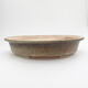 Ceramic bonsai bowl 24 x 21.5 x 6 cm, color brown-green - 1/3