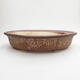 Ceramic bonsai bowl 24 x 21.5 x 5.5 cm, brown color - 1/3