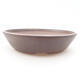 Ceramic bonsai bowl 18 x 18 x 4 cm, color brown - 1/3
