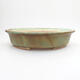 Ceramic bonsai bowl 19.5 x 17 x 5.5 cm, color brown-green - 1/3