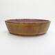 Ceramic bonsai bowl 18.5 x 16 x 5.5 cm, brown color - 1/3