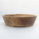 Ceramic bonsai bowl 18 x 15.5 x 5.5 cm, color yellow-brown - 1/3