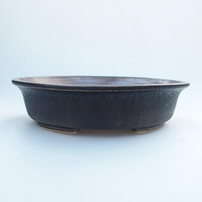 Ceramic bonsai bowl 18.5 x 16 x 5 cm, color black - 1