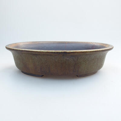 Ceramic bonsai bowl 18 x 16 x 5 cm, color brown - 1