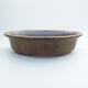 Ceramic bonsai bowl 18 x 16 x 5 cm, color brown - 1/3