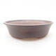 Ceramic bonsai bowl 18 x 18 x 4.5 cm, brown color - 1/2