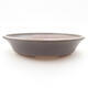 Ceramic bonsai bowl 18.5 x 18.5 x 3.5 cm, brown color - 1/3