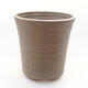 Ceramic bonsai bowl 11.5 x 11.5 x 12 cm, brown color - 1/3