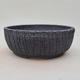 Ceramic bonsai bowl 21.5 x 21.5 x 8 cm, color cracked - 1/4