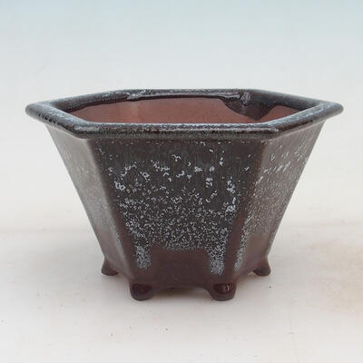 Bonsai bowl 15 x 14 x 9 cm, color brown - 1