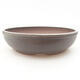 Ceramic bonsai bowl 18 x 18 x 4.5 cm, brown color - 1/3