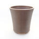 Ceramic bonsai bowl 12 x 12 x 13 cm, color brown - 1/3