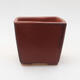 Ceramic bonsai bowl 7 x 7 x 6.5 cm, color brown - 1/3