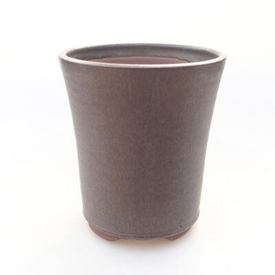 Ceramic bonsai bowl 10.5 x 10.5 x 12 cm, brown color - 1