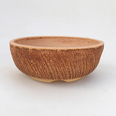 Ceramic bonsai bowl 15.5 x 15.5 x 6 cm, color crack yellow - 1