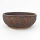 Ceramic bonsai bowl 18 x 18 x 7 cm, cracked color - 1/3