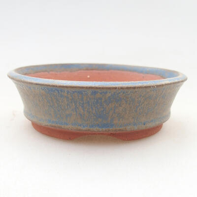 Ceramic bonsai bowl 8 x 8 x 2 cm, color blue - 1