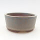 Ceramic bonsai bowl 8 x 8 x 3.5 cm, color blue - 1/3