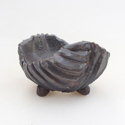 Ceramic shell 7.5 x 7 x 5.5 cm, metal color - 1