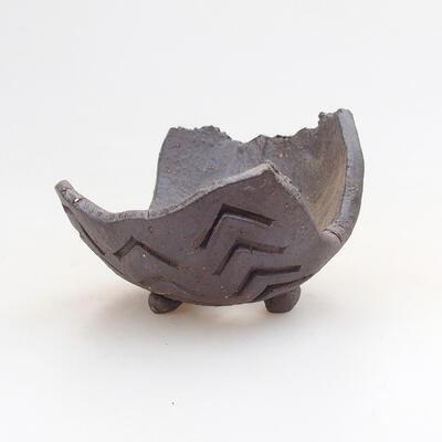 Ceramic shell 7.5 x 6.5 x 5.5 cm, brown color - 1