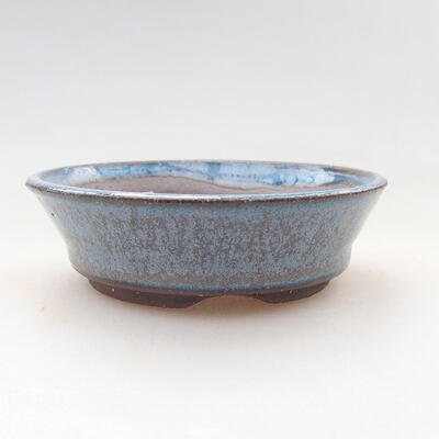 Ceramic bonsai bowl 8 x 8 x 2.5 cm, color blue - 1