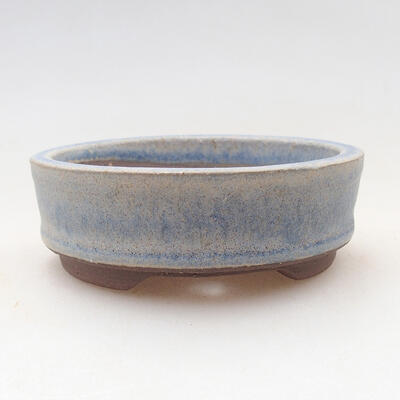 Ceramic bonsai bowl 8 x 8 x 3 cm, color blue - 1