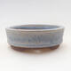 Ceramic bonsai bowl 8 x 8 x 3 cm, color blue - 1/3