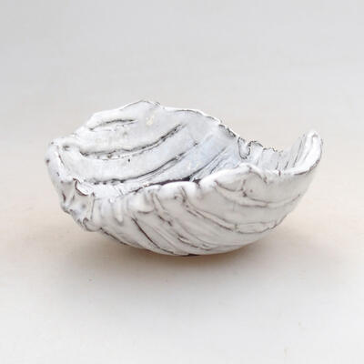 Ceramic shell 7 x 7 x 4 cm, white color - 1