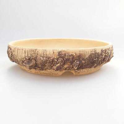Ceramic bonsai bowl 14.5 x 14.5 x 3.5 cm, cracked color - 1