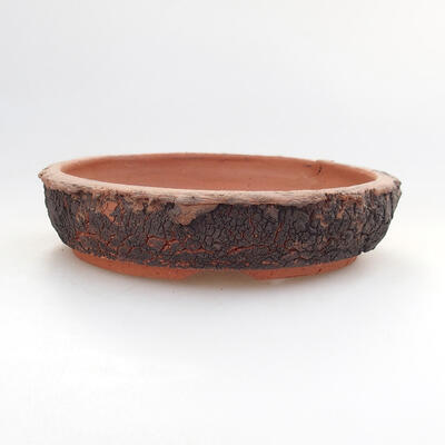 Ceramic bonsai bowl 10.5 x 10.5 x 2.5 cm, color cracked - 1