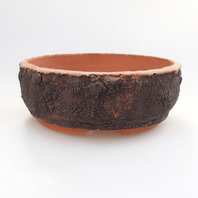 Ceramic bonsai bowl 10 x 10 x 4 cm, color cracked - 1