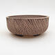Ceramic bonsai bowl 14 x 14 x 6 cm, color cracked - 1/3