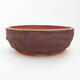 Ceramic bonsai bowl 14.5 x 14.5 x 5 cm, cracked color - 1/3