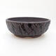 Ceramic bonsai bowl 17 x 17 x 6 cm, color cracked - 1/3