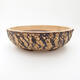 Ceramic bonsai bowl 18 x 18 x 5.5 cm, cracked color - 1/3