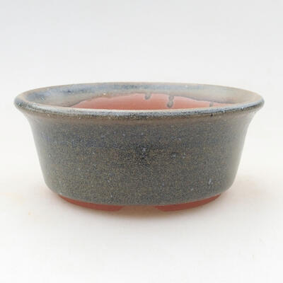 Ceramic bonsai bowl 10 x 10 x 4 cm, color blue - 1