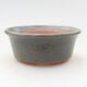 Ceramic bonsai bowl 10 x 10 x 4 cm, color blue - 1/3