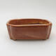 Ceramic bonsai bowl 10 x 8 x 4 cm, color brown - 1/3