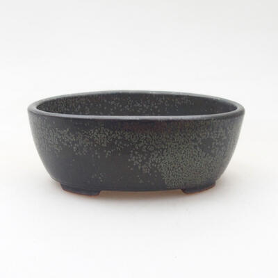 Ceramic bonsai bowl 9 x 7.5 x 3.5 cm, gray color - 1