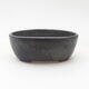 Ceramic bonsai bowl 9 x 7.5 x 3.5 cm, gray color - 1/3